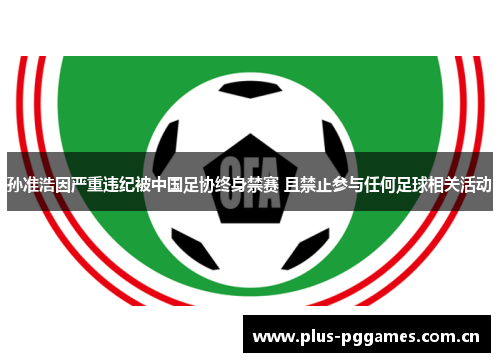 孙准浩因严重违纪被中国足协终身禁赛 且禁止参与任何足球相关活动 孙准浩因严重违纪被中国足协终身禁赛 且禁止参与任何足球相关活动